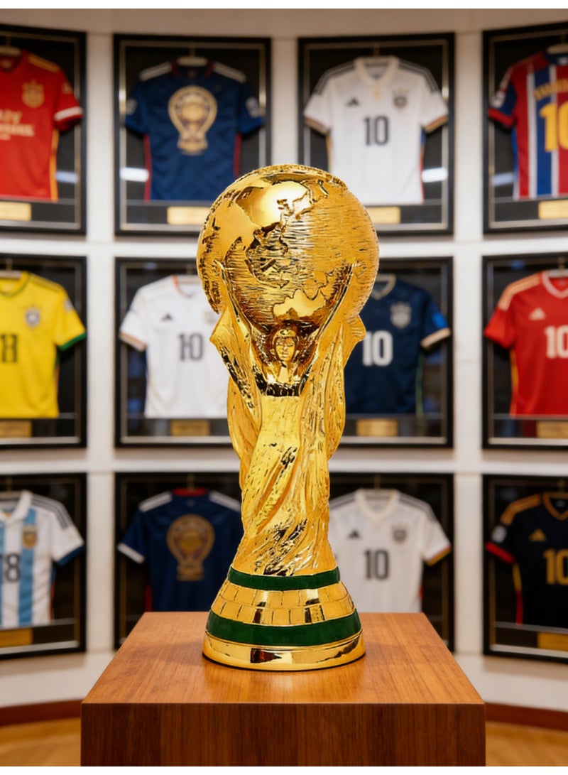 Golden plastic Football Trophy Champion Gold Trophy World Cup Fans Football Competition - Image 2